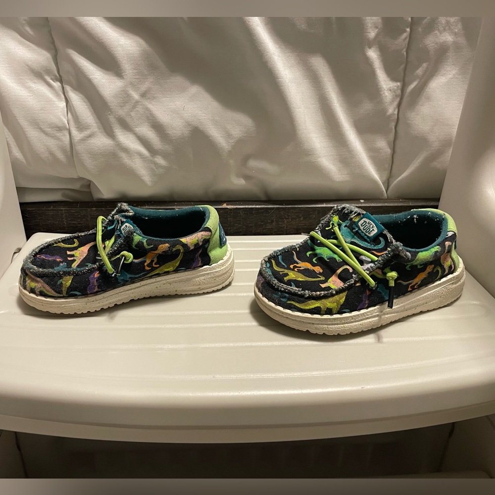 Hey Dude Kids Sneakers with Dinosaur Print